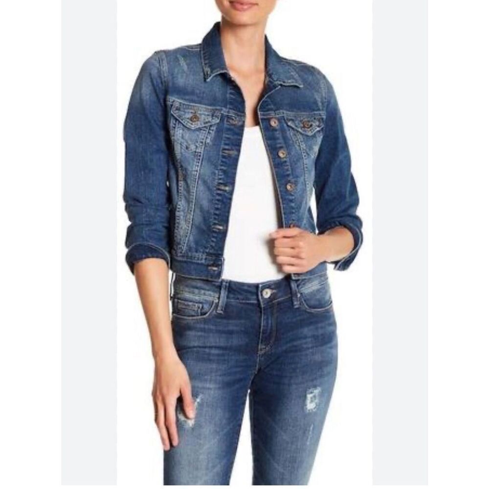 0012 Blue Denim Jacket - Women's Casual Trucker